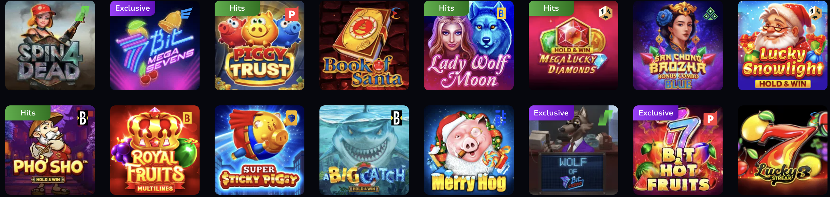 slots games in 7bitcasino